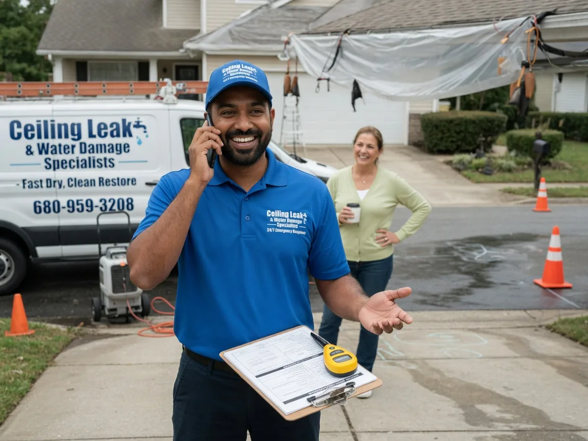 Ceiling Leak Cleanup Mount Eaton, OH FAQs